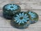 21mm Turquoise Washed Green Aqua Picasso Sun Design Coin Beads